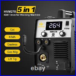 5IN1 MIG/CUT/TIG/MMA Welder 250A Gas/Gasless Welding Machine Plasma Cutter IGBT