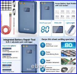 Battery Spot Welder, Kerpu Welder with LCD Screen, 80Gear Blue-lcd