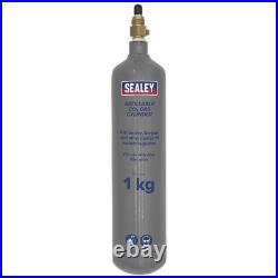 CO2/1KG Sealey Gas Cylinder Refillable Carbon Dioxide 1000g MIG Consumables