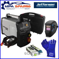 Jefferson 160amp Arc Welder With Auto Welding Helmet, Rods & Gloves