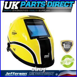 Jefferson PM1 Auto Darkening Welding & Grinding Helmet Yellow