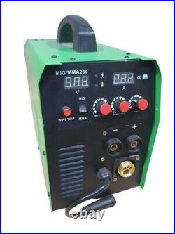 Mma 250a Arc And Mig Inverter Welder, Digital Display + Accessories