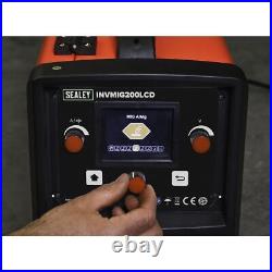 Sealey INVMIG200LCD Inverter Welder MIG, TIG & MMA 200Amp with LCD Screen