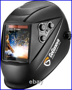 Welding Mask Auto Darkening, GoGonova 100mm x 97mm Large Viewing Big